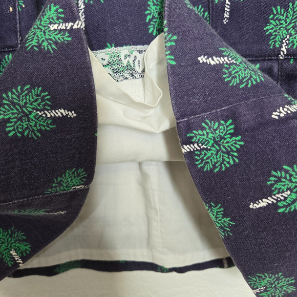 Vintage Lilly Pulitzer Womens Mini Dress 6 Navy Green Palm Tree Stretch Shift - Picture 6 of 10